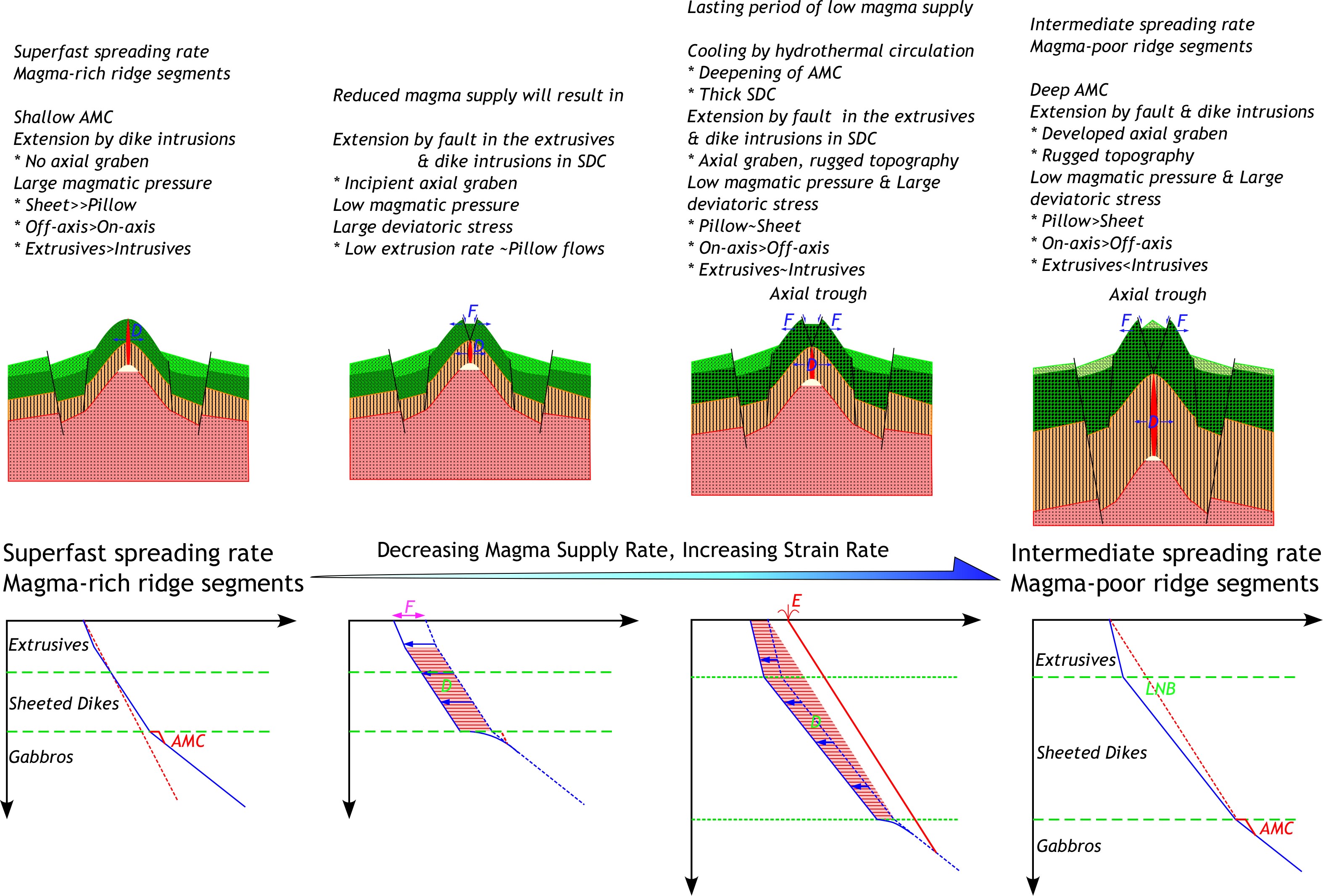 How are ocean ridges formed?